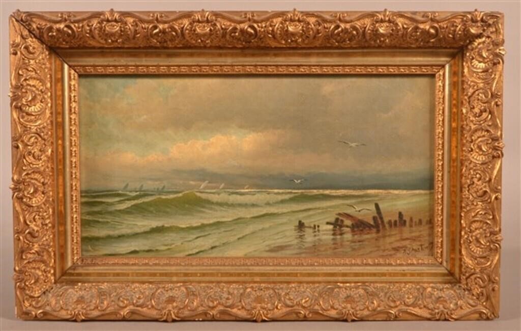 R. S. Austin Oil on Canvas Marine Painting.
