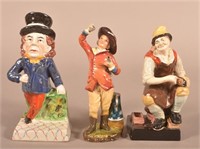 Three Various Staffordshire Hand-Painted Figurines