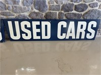 Early Steel "Used Cars" Single-sided Sign