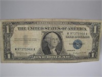 Vintage Silver Cert. $1.00 Bill