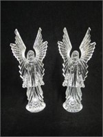 2 WATERFORD CRYSTAL ANGELS OF LIGHT CLEAN 8 5/8"