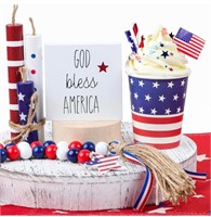 4th of July Decorations-Tiered Tray Decor