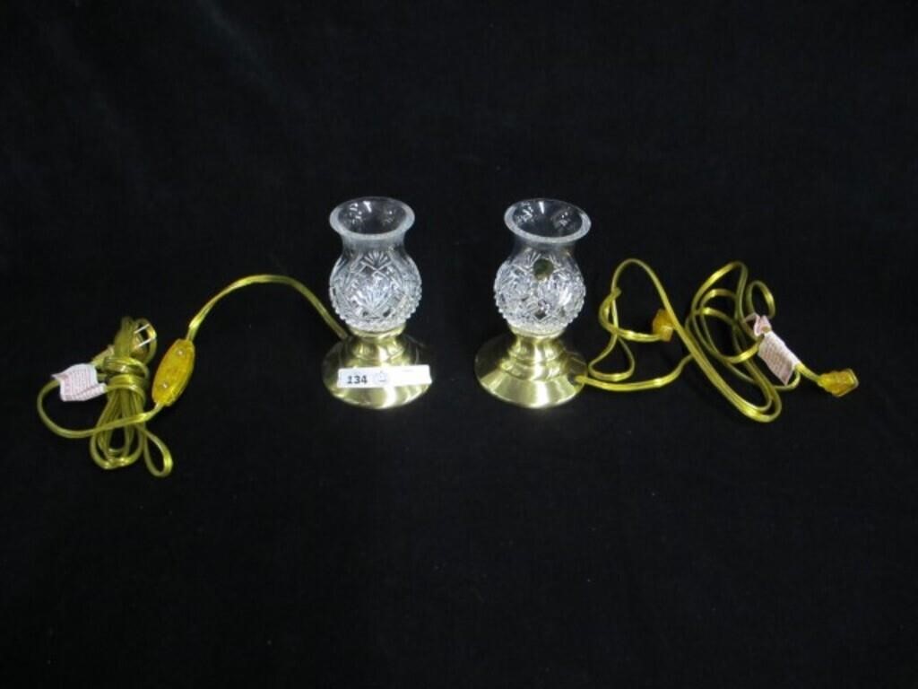 3 WATERFORD SULLIVAN HURRICANE LAMPS & 1 OG BOX
