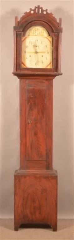 R. Whiting, Winchester Painted Tall Case Clock.