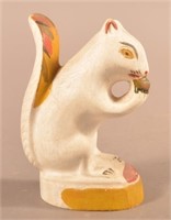 PA 19th Century Hollow Chalkware Squirrel Figure.