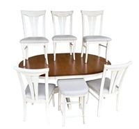 Country Style contemporary 7 pc round top ptd