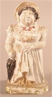 PA 19th Century Hollow Chalkware Figure of a Woman