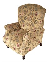 Nice and clean reclining floral pattern arm chair