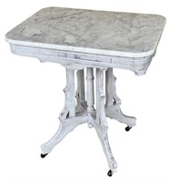 Victorian painted base marble top occasional