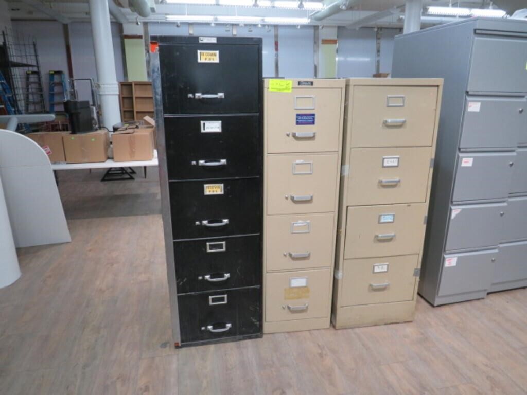 3 ASSORTED FILE CABINETS