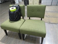 2 GREEN CHAIRS
