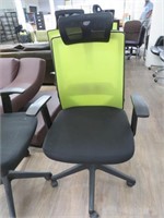 3 GREEN DESK CHAIRS
