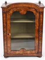 GLASS FRONT WOODEN CURIO CABINET