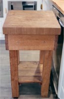 BUTCHER BLOCK TABLE PERFECT SPACE SAVING SIZE