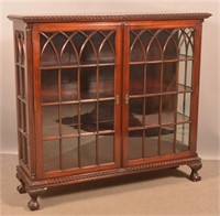 Chippendale Style Mahogany Bookcase.