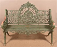 Ornate Victorian Cast Iron Bench.