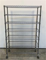 Rolling Metal Wire Shelving Unit