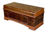 West Branch waterfall style cedar chest showing