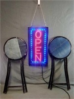 OPEN LED Sign Powers On Measures 10" x 19" plus 2