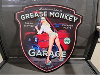 Grease Monkey Metal Sign