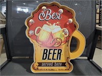 Best Beer Light Up Metal Sign