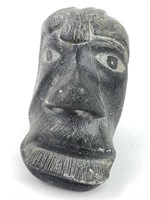 Allie Awp Inuit Carved Soapstone Bust Sculpture