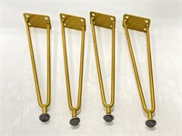 Set of four 12.5in metal furniture legs