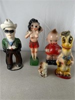 Carnival chalk figurines. Tall  is approximately