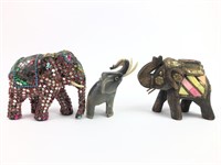 Folk Art Elephant Figure Collection