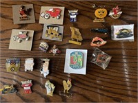 Souvenir pins and Lions pins