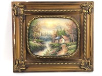 Ornate Frame w/ Landscape Painting.