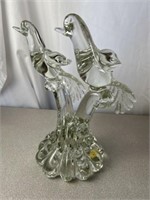 Arte Murano Icet glass birds statue.