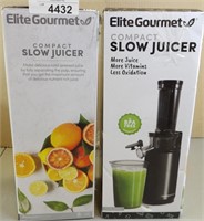 2x Elite Gourmet Compact Slow Juicer