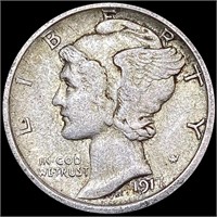 1917-S Mercury Dime LIGHTLY CIRCULATED