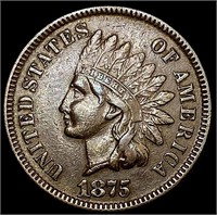 1875 Indian Head Cent NEARLY UNCIRCULATED