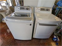 SET LG STAINLESS DRUM WASHER AND ELECTRIC DRYER