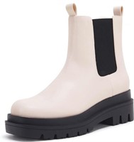 Womens Lug Sole Platform Ankle Boots- size 9