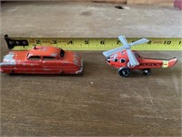 Tin litho Rescue Helicopter, Tootsie Toy Fire