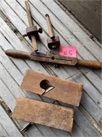 5 Antique Wood Tools.