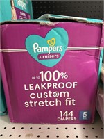 Pampers  144 diapers size 5