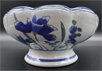 Blue & White Floral Ceramic Planter