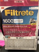 Filter 14x20x1    4 pack