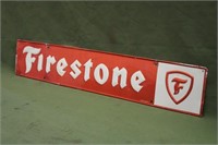 Firestone Tires Tin Sign Approx 48" x 9"