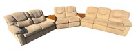 Large 7 piece sectional sofa with 4 recliners,