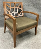 Oversize Geometric Back Arm Chair