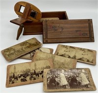Antique Stereoscope & Box of Cards