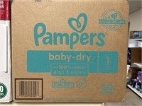Pampers 252 diapers size 1