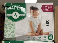 MM diapers 210 ct   size 4