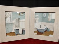 Bathroom Pictures Framed 11 x 14"