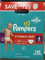 Pampers 148 diapers  size 4